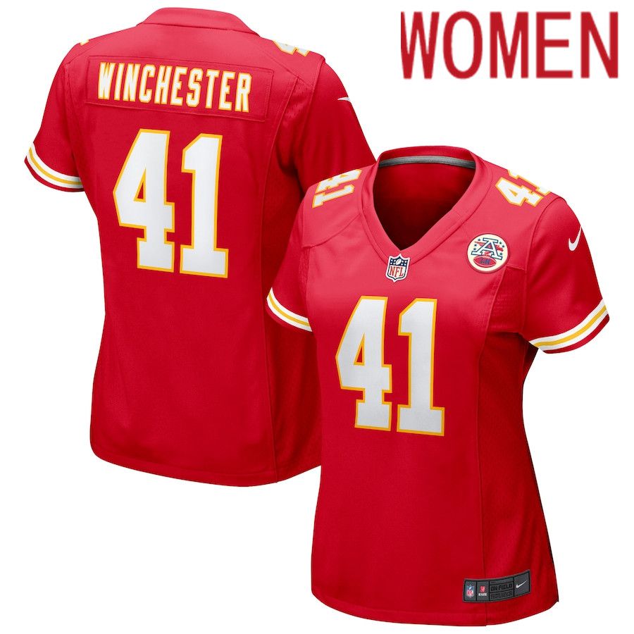 Women Kansas City Chiefs #41 James Winchester Nike Red Game NFL Jersey
